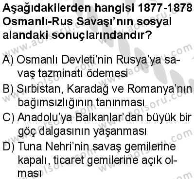 Seçmeli Tarih 2 Dersi 2025-2026 yılı 2. Dönem sınavı 4. Soru