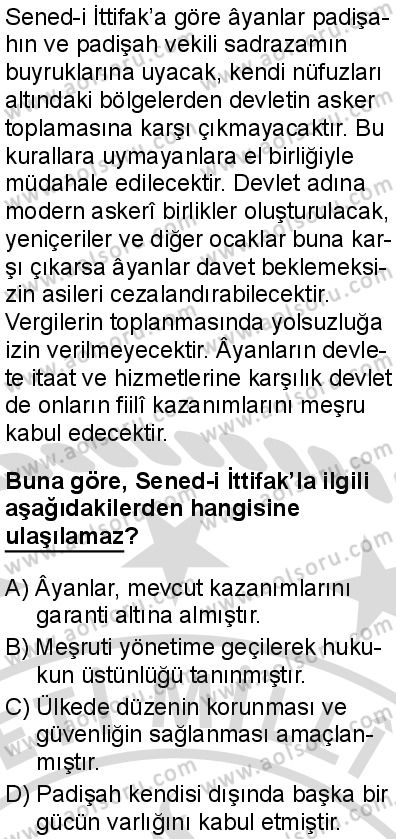 Seçmeli Tarih 2 Dersi 2025-2026 yılı 2. Dönem sınavı 5. Soru