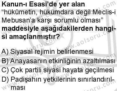 Seçmeli Tarih 2 Dersi 2025-2026 yılı 2. Dönem sınavı 6. Soru