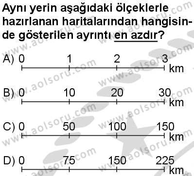 Coğrafya 1 Dersi 2025-2026 yılı 2. Dönem sınavı 3. Soru