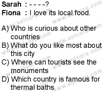 İngilizce 1 Dersi 2025-2026 yılı 2. Dönem sınavı 1. Soru