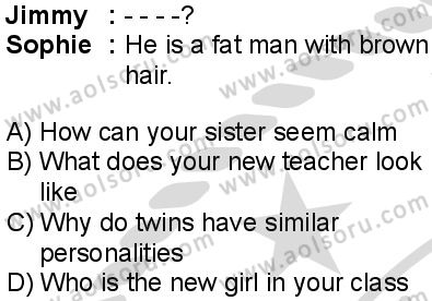 İngilizce 1 Dersi 2025-2026 yılı 2. Dönem sınavı 8. Soru