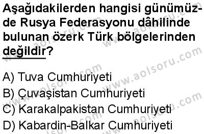 Seçmeli Ortak Türk Tarihi 1 Dersi 2025-2026 yılı 2. Dönem sınavı 1. Soru