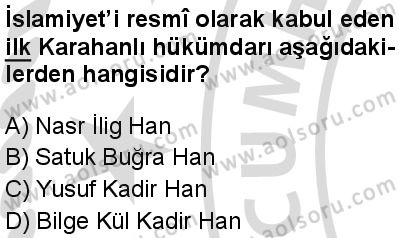 Seçmeli Ortak Türk Tarihi 1 Dersi 2025-2026 yılı 2. Dönem sınavı 8. Soru