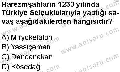 Seçmeli Ortak Türk Tarihi 1 Dersi 2025-2026 yılı 2. Dönem sınavı 10. Soru