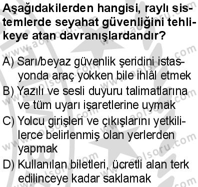 Sağlık Bilgisi ve Trafik Kültürü 2 Dersi 2025-2026 yılı 2. Dönem sınavı 7. Soru