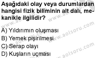 Fizik 1 Dersi 2025-2026 yılı 2. Dönem sınavı 3. Soru