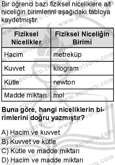Fizik 1 Dersi 2025-2026 yılı 2. Dönem sınavı 5. Soru