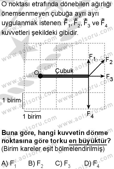 Seçmeli Fizik 1 Dersi 2025-2026 yılı 2. Dönem sınavı 8. Soru