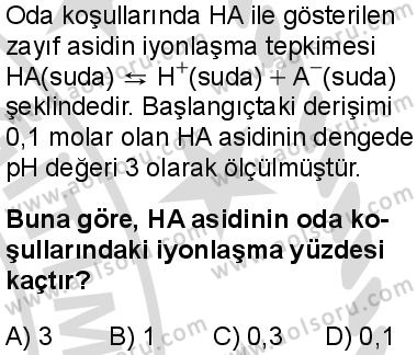 Seçmeli Kimya 2 Dersi 2025-2026 yılı 2. Dönem sınavı 10. Soru
