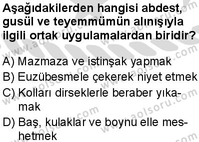 Temel Dini Bilgiler 1 Dersi 2025-2026 yılı 2. Dönem sınavı 10. Soru