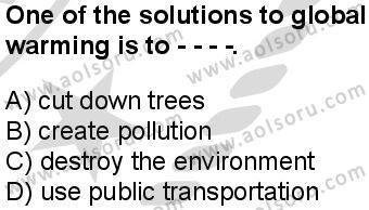 İngilizce 8 Dersi 2025-2026 yılı 2. Dönem sınavı 5. Soru