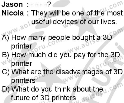 İngilizce 8 Dersi 2025-2026 yılı 2. Dönem sınavı 8. Soru