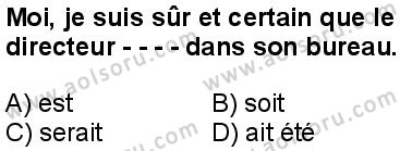 Fransızca 8 Dersi 2025-2026 yılı 2. Dönem sınavı 10. Soru