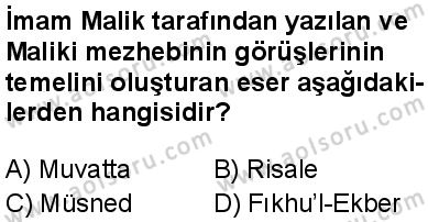 Fıkıh 1 Dersi 2025-2026 yılı 2. Dönem sınavı 4. Soru