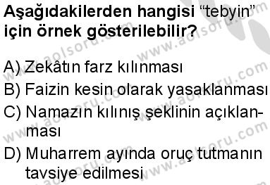 Fıkıh 1 Dersi 2025-2026 yılı 2. Dönem sınavı 8. Soru