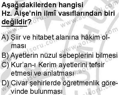Seçmeli Peygamberimizin Hayatı 5 Dersi 2025-2026 yılı 2. Dönem sınavı 9. Soru