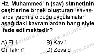 Seçmeli Peygamberimizin Hayatı 7 Dersi 2025-2026 yılı 2. Dönem sınavı 8. Soru