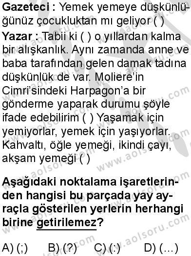 Türk Dili ve Edebiyatı 4 Dersi 2025-2026 yılı 2. Dönem sınavı 6. Soru
