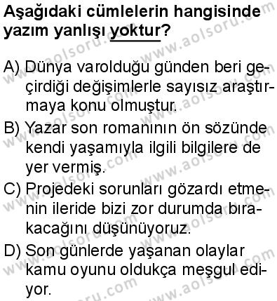 Türk Dili ve Edebiyatı 7 Dersi 2025-2026 yılı 2. Dönem sınavı 6. Soru