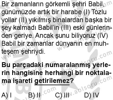Türk Dili ve Edebiyatı 7 Dersi 2025-2026 yılı 2. Dönem sınavı 7. Soru
