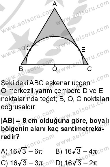 Seçmeli Matematik 2 Dersi 2025-2026 yılı 2. Dönem sınavı 5. Soru