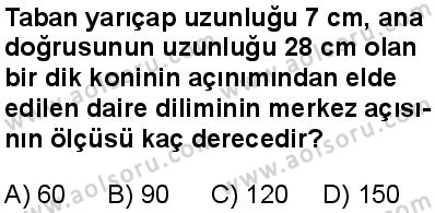 Seçmeli Matematik 2 Dersi 2025-2026 yılı 2. Dönem sınavı 6. Soru