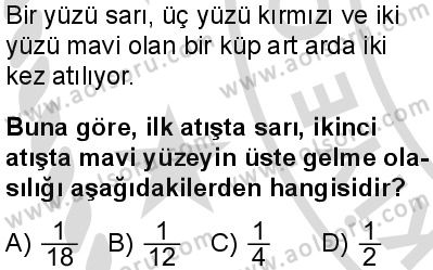 Seçmeli Matematik 2 Dersi 2025-2026 yılı 2. Dönem sınavı 9. Soru