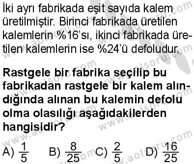 Seçmeli Matematik 2 Dersi 2025-2026 yılı 2. Dönem sınavı 10. Soru