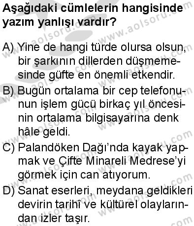 Seçmeli Türk Dili ve Edebiyatı 4 Dersi 2025-2026 yılı 2. Dönem sınavı 6. Soru
