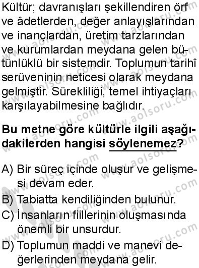 İslam Kültür ve Medeniyeti 1 Dersi 2025-2026 yılı 2. Dönem sınavı 1. Soru