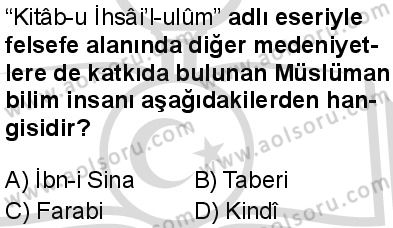 İslam Kültür ve Medeniyeti 1 Dersi 2025-2026 yılı 2. Dönem sınavı 9. Soru