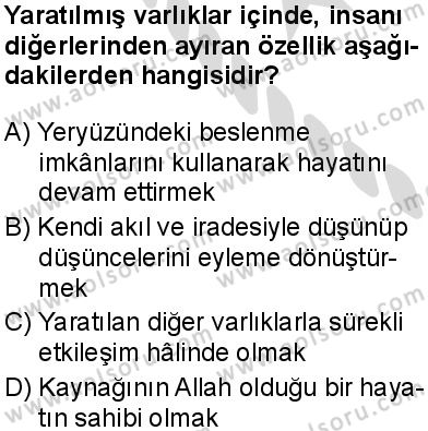 Kelam 1 Dersi 2025-2026 yılı 2. Dönem sınavı 6. Soru