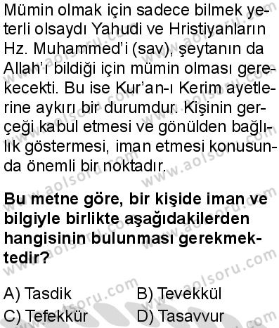 Kelam 1 Dersi 2025-2026 yılı 2. Dönem sınavı 7. Soru