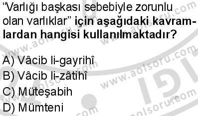 Kelam 1 Dersi 2025-2026 yılı 2. Dönem sınavı 10. Soru