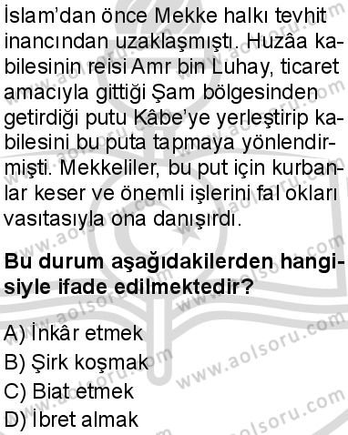 Siyer 1 Dersi 2025-2026 yılı 2. Dönem sınavı 2. Soru