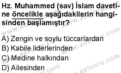 Siyer 1 Dersi 2025-2026 yılı 2. Dönem sınavı 7. Soru