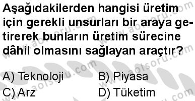 Seçmeli Girişimcilik 1 Dersi 2025-2026 yılı 2. Dönem sınavı 2. Soru