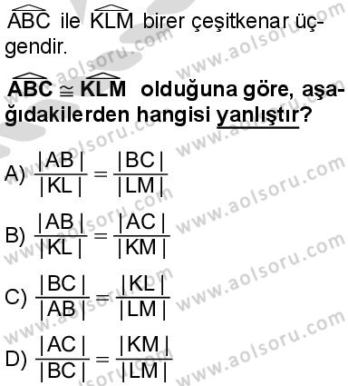 Matematik 2 Dersi 2025-2026 yılı 2. Dönem sınavı 1. Soru