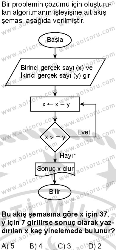 Matematik 2 Dersi 2025-2026 yılı 2. Dönem sınavı 5. Soru