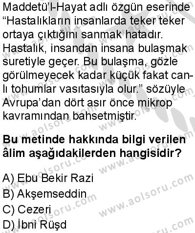 Din Kültürü ve Ahlak Bilgisi 7 Dersi 2025-2026 yılı 2. Dönem sınavı 4. Soru