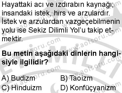 Din Kültürü ve Ahlak Bilgisi 8 Dersi 2025-2026 yılı 2. Dönem sınavı 7. Soru