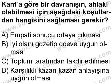 Felsefe 4 Dersi 2025-2026 yılı 2. Dönem sınavı 4. Soru