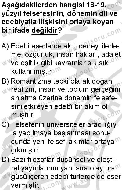 Felsefe 4 Dersi 2025-2026 yılı 2. Dönem sınavı 5. Soru