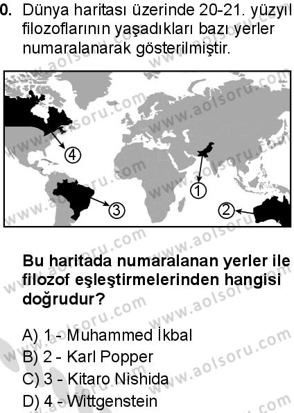 Felsefe 4 Dersi 2025-2026 yılı 2. Dönem sınavı 10. Soru