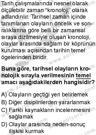 Tarih 1 Dersi 2025-2026 yılı 2. Dönem sınavı 2. Soru