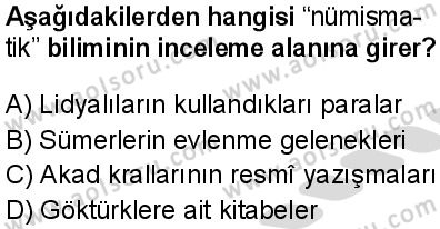 Tarih 1 Dersi 2025-2026 yılı 2. Dönem sınavı 4. Soru