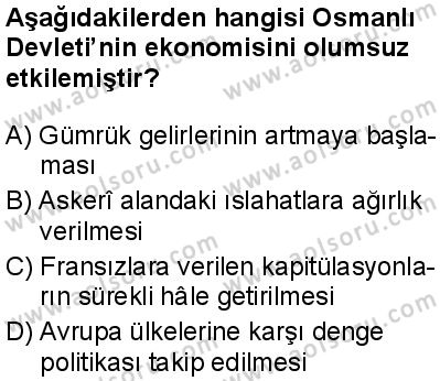 Seçmeli Tarih 1 Dersi 2025-2026 yılı 2. Dönem sınavı 6. Soru