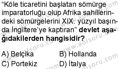 Seçmeli Tarih 1 Dersi 2025-2026 yılı 2. Dönem sınavı 10. Soru