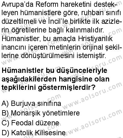 Tarih 5 Dersi 2025-2026 yılı 2. Dönem sınavı 4. Soru